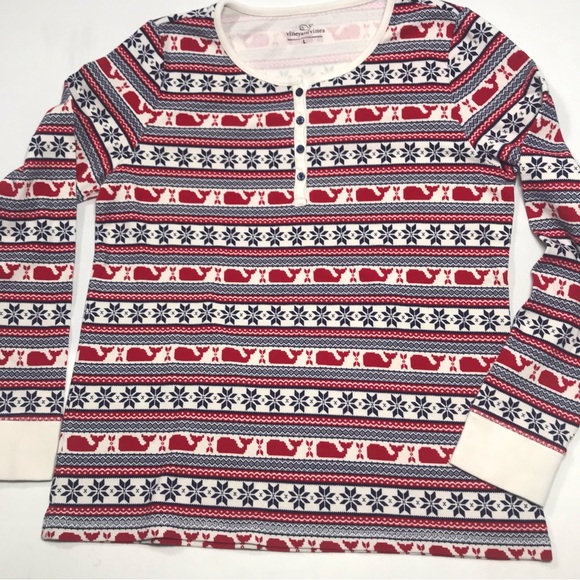 Vineyard Vines Tops - NWOT Vineyard Vines Christmas Holiday Thermal Long Sleeve Women’s Large